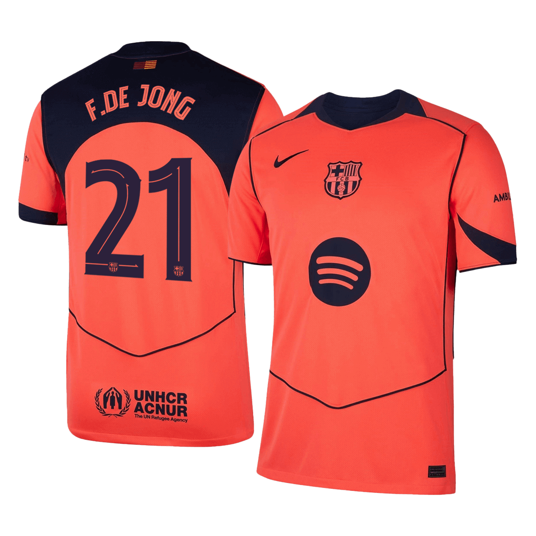 F.DE JONG #21 Barcelona Third Away Soccer Jersey 2025/26—UCL