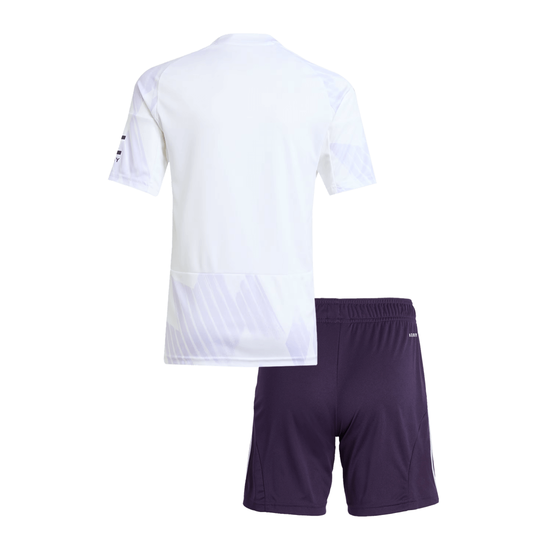 Kid's Manchester United Away Soccer Jersey Kit(Jersey+Shorts) 2025/26 White