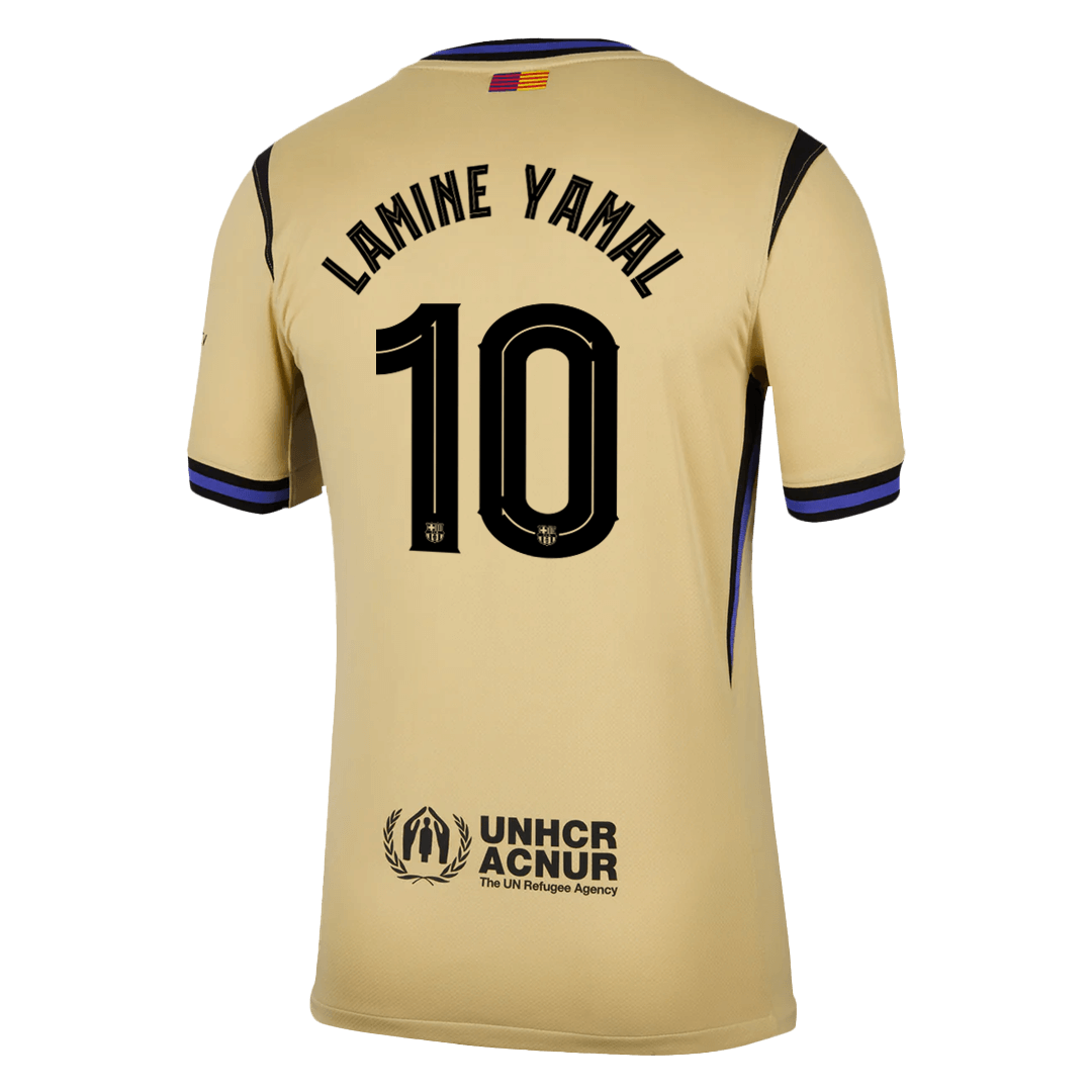 LAMINE YAMAL #10 Barcelona Away Soccer Jersey 2025/26 Yellow - UCL