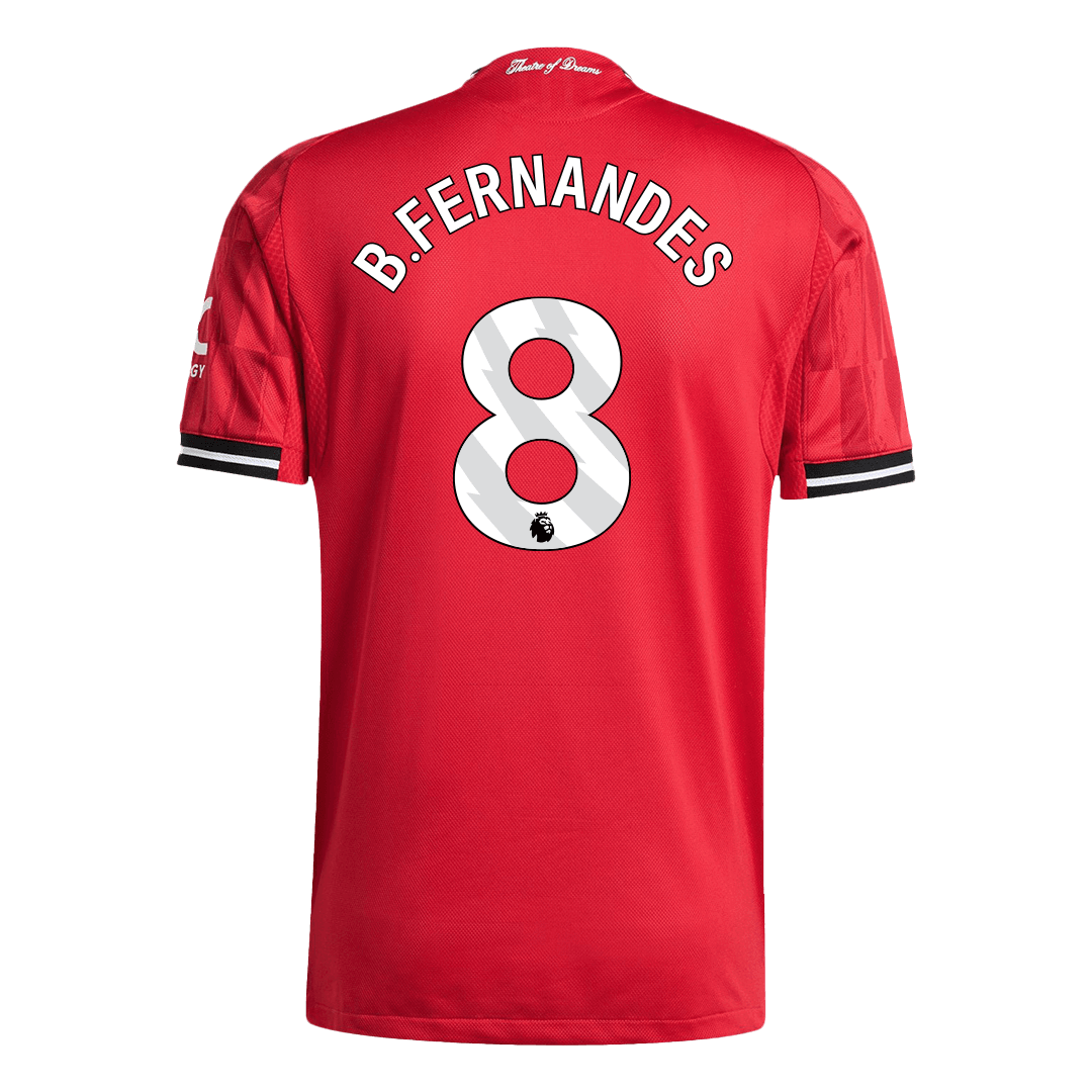Authentic B.FERNANDES #8 Manchester United Home Soccer Jersey 2025/26 Red