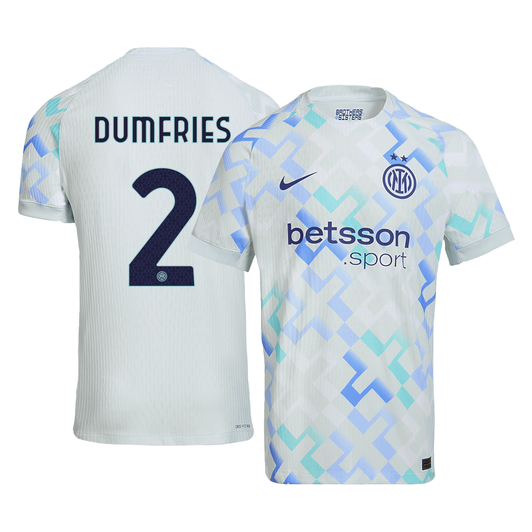 Authentic DUMFRIES #2 Inter Milan Away Soccer Jersey 2025/26