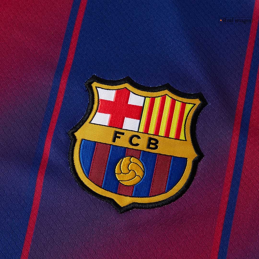 F.DE JONG #21 Barcelona Home Soccer Jersey 2025/26 Red&Blue - UCL