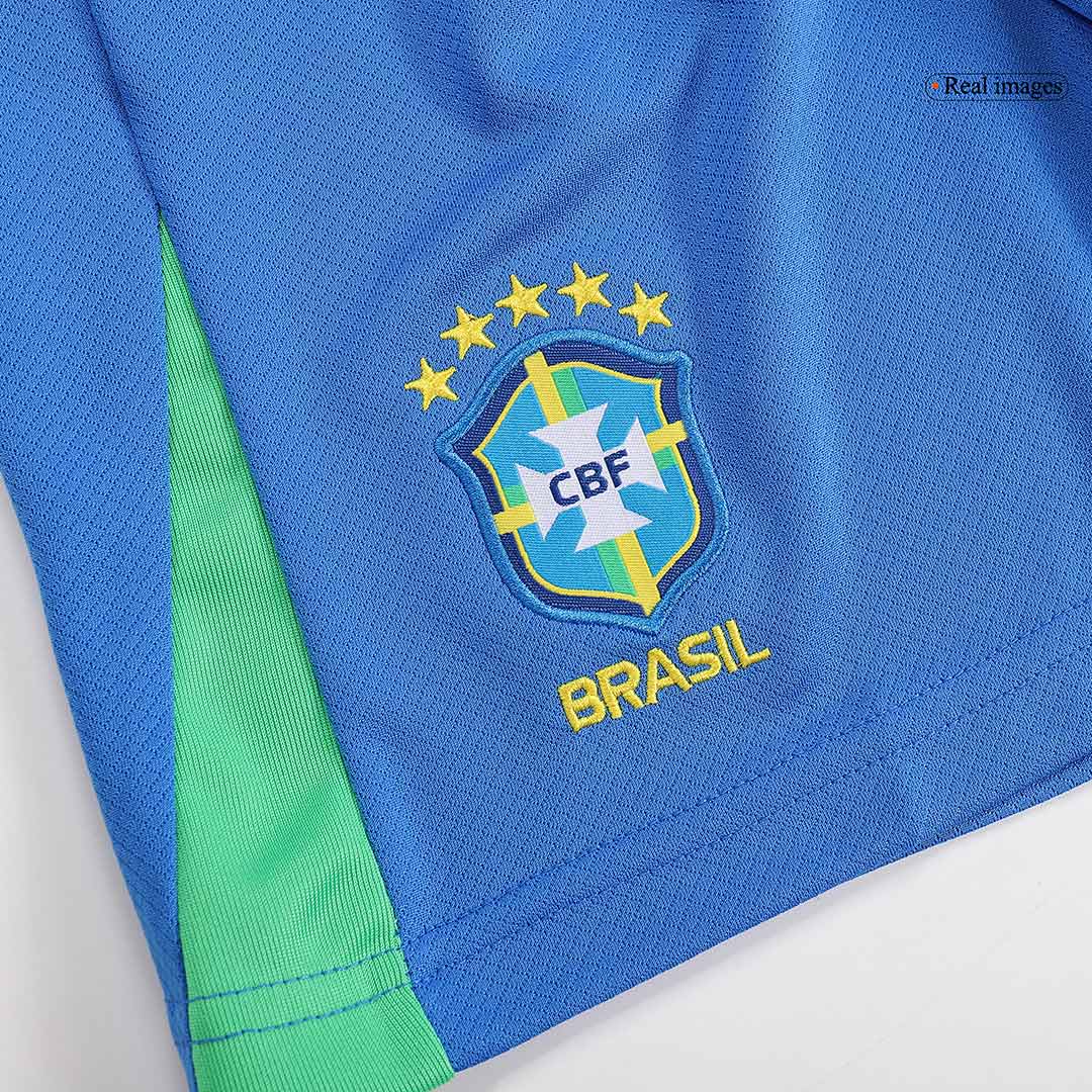 Kid's Brazil Home Soccer Jersey Kit(Jersey+Shorts) Copa America 2024