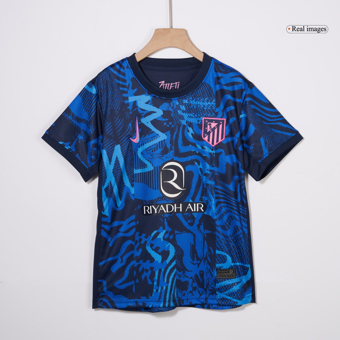 Kid's Atletico Madrid Third Away Soccer Jersey Kit(Jersey+Shorts+Socks) 2024/25