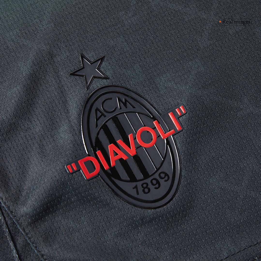 AC Milan Fourth Away Soccer Jersey Kit(Jersey+Shorts) 2024/25 Green&Black