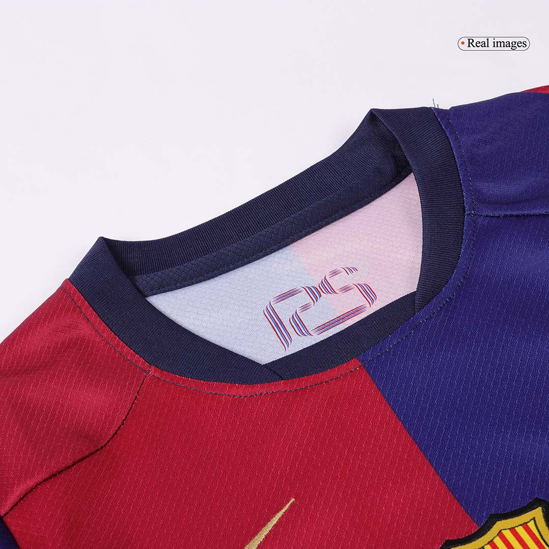 Kid's Barcelona Home Soccer Jersey Kit(Jersey+Shorts) 2024/25 Spotify Logo Without Text