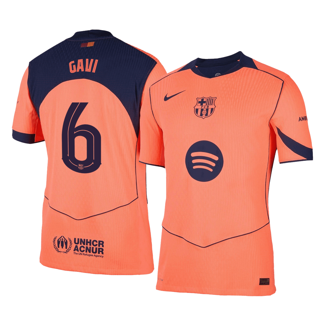 Authentic GAVI #6 Barcelona Third Away Soccer Jersey 2025/26