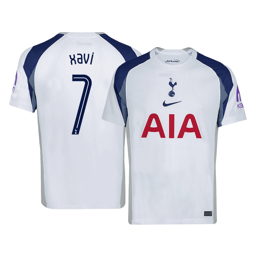 XAVI #7 Tottenham Hotspur Home Soccer Jersey 2025/26 White - UCL