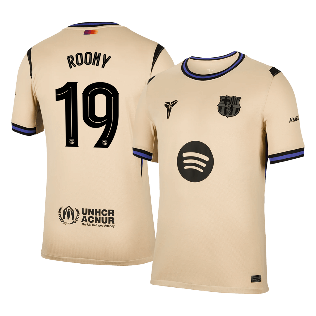 ROONY #19 Barcelona Away Soccer Jersey 2025/26 Yellow - UCL