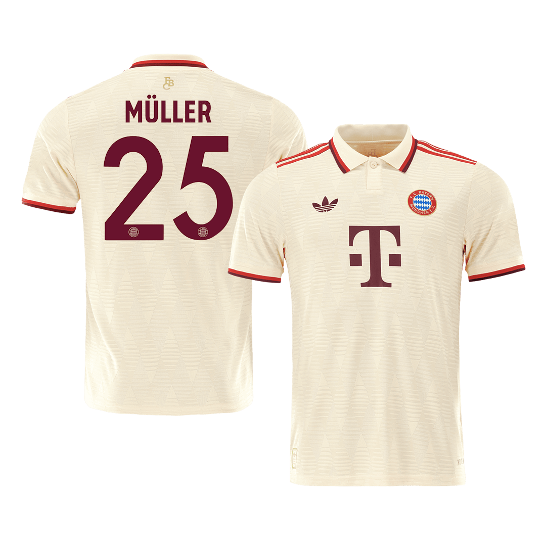 Authentic MÜLLER#25 Bayern Munich Third Away Soccer Jersey 2024/25- UCL