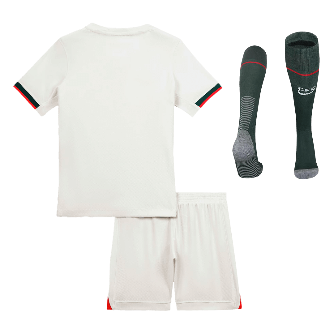 Kid's Chelsea Away Soccer Jersey Kit(Jersey+Shorts+Socks) 2025/26 White