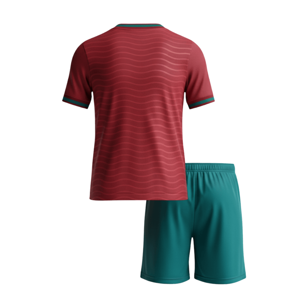 Kid's Portugal Home Soccer Jersey Kit(Jersey+Shorts) 2026