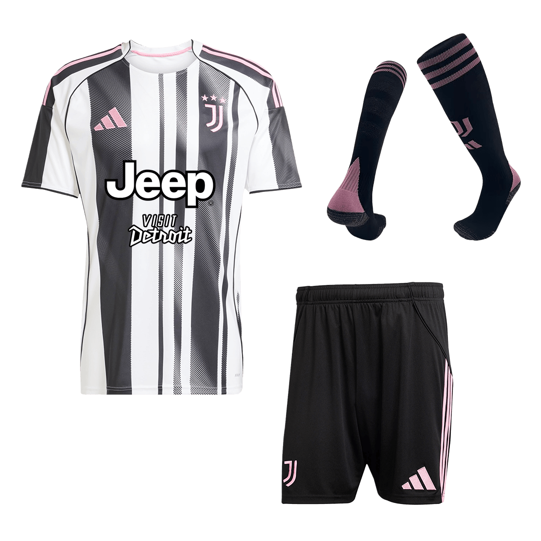 Juventus Home Soccer Jersey Kit(Jersey+Shorts+Socks) 2025/26