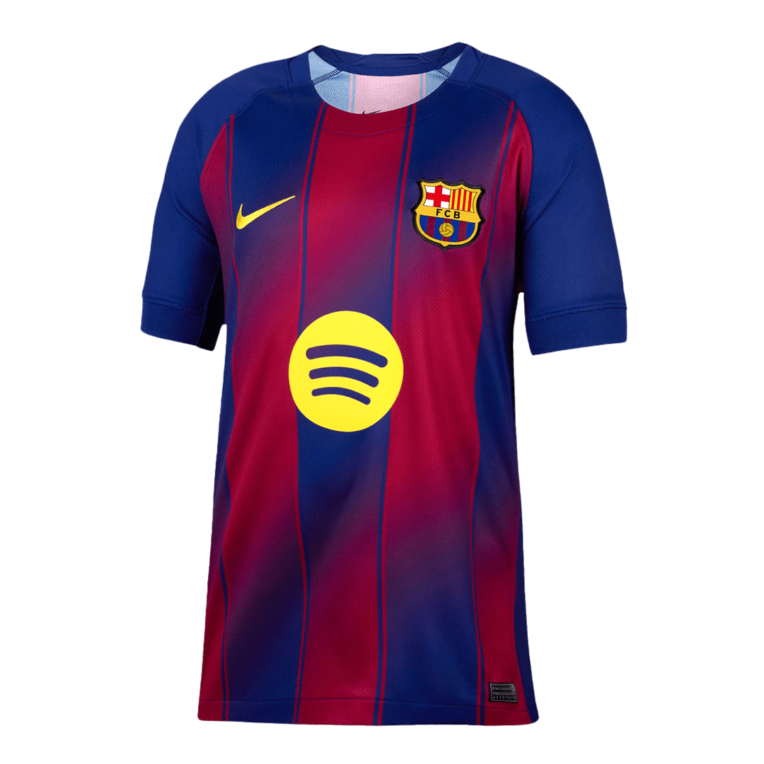 F.DE JONG #21 Barcelona Home Soccer Jersey 2025/26 Red&Blue - UCL