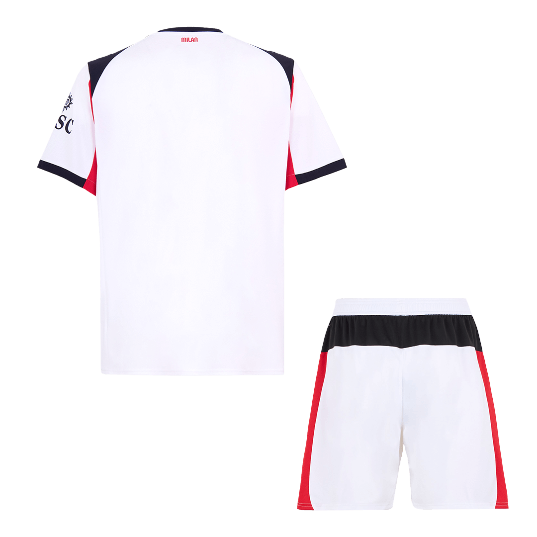 AC Milan Away Soccer Jersey Kit(Jersey+Shorts) 2025/26 White