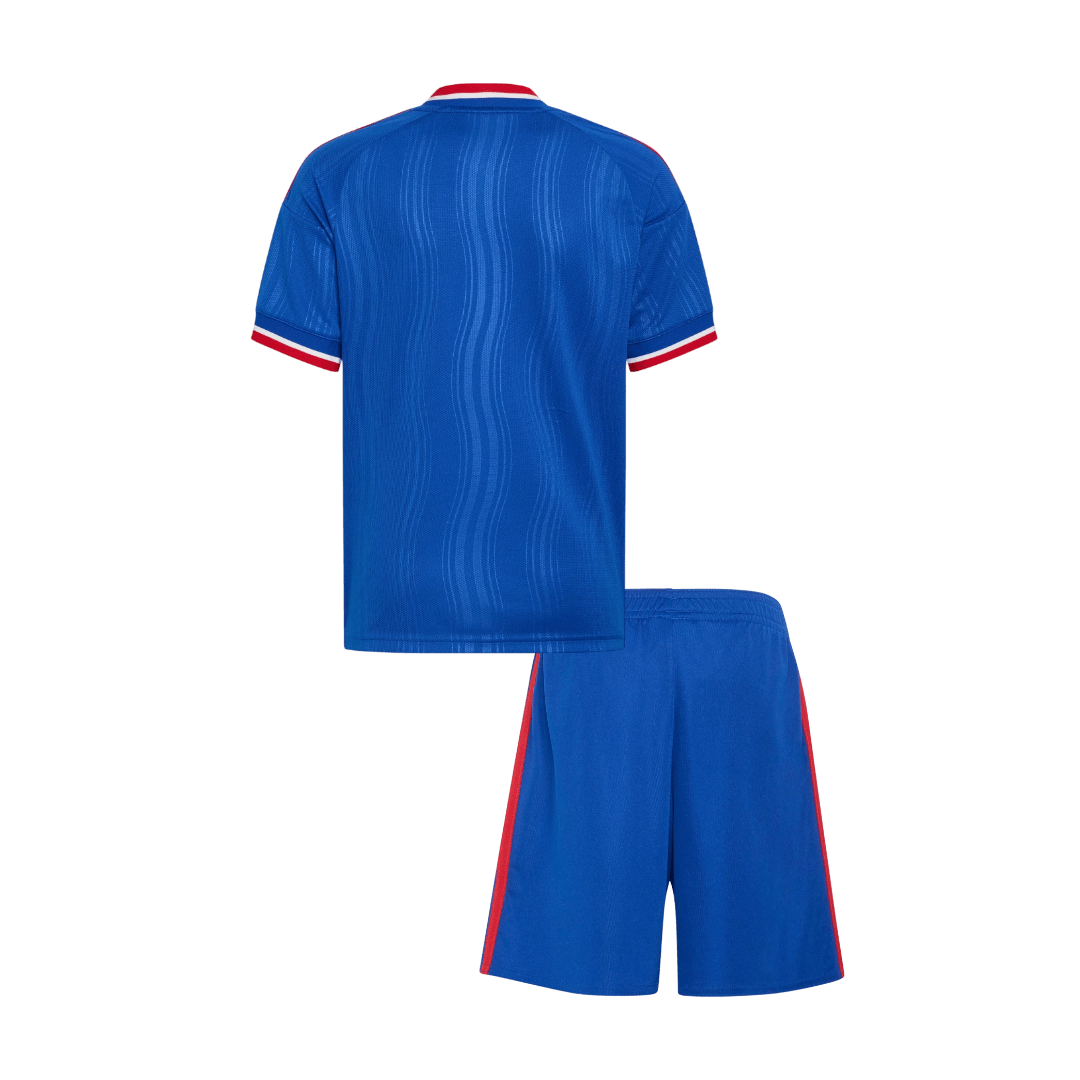 Player Version Kids Manchester United Away Soccer Jersey Kit (Jersey+Shorts) 2026/27 Blue