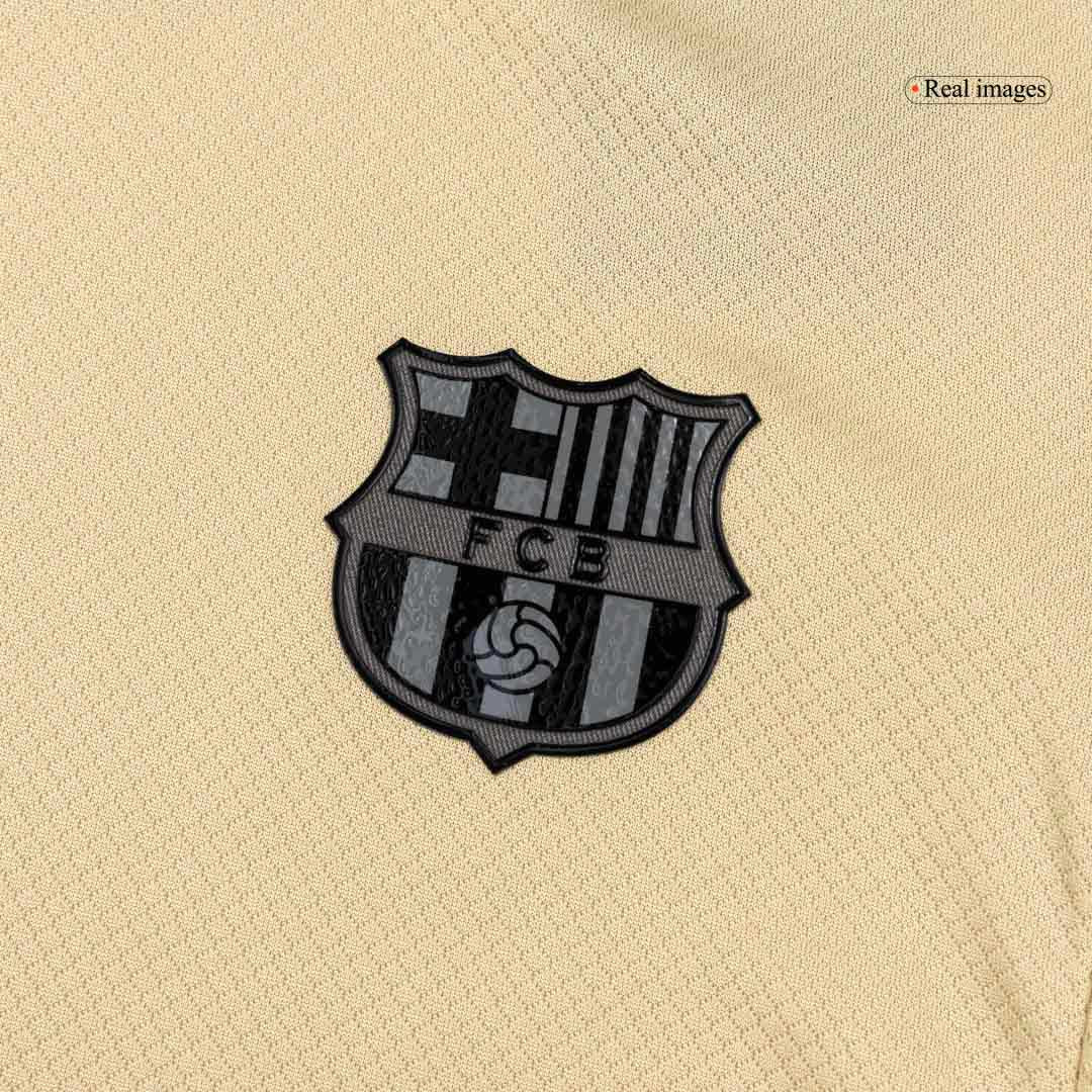 Kid's Barcelona Away Soccer Jersey Kit(Jersey+Shorts+Socks) 2025/26 Yellow&Black