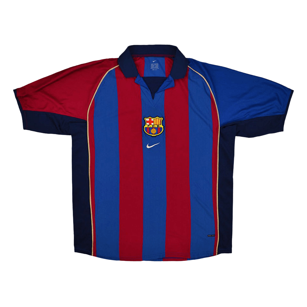 Retro RIVALDO #10 2001/02 Barcelona Home Soccer Jersey