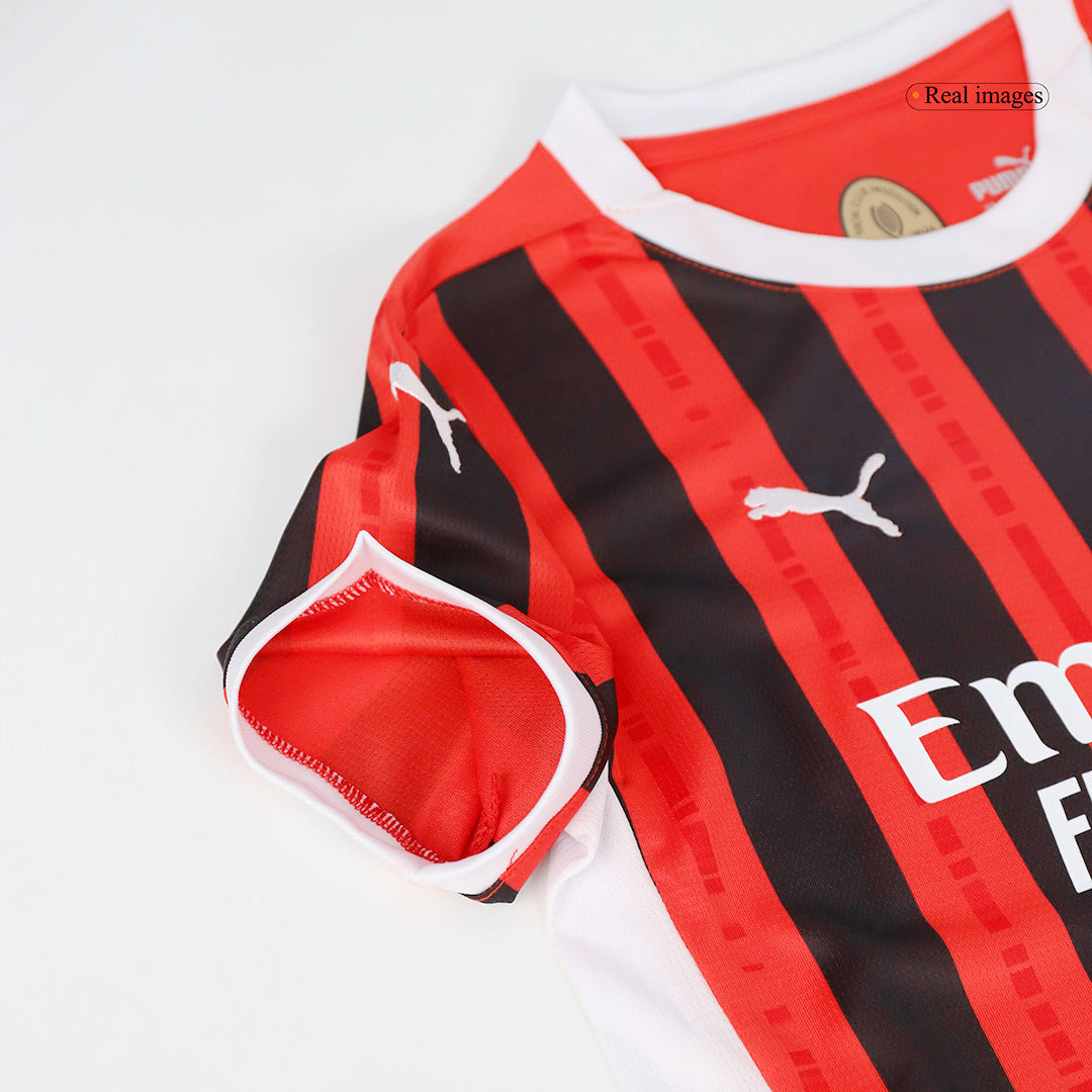 Kid's AC Milan Home Soccer Jersey Kit(Jersey+Shorts) 2024/25