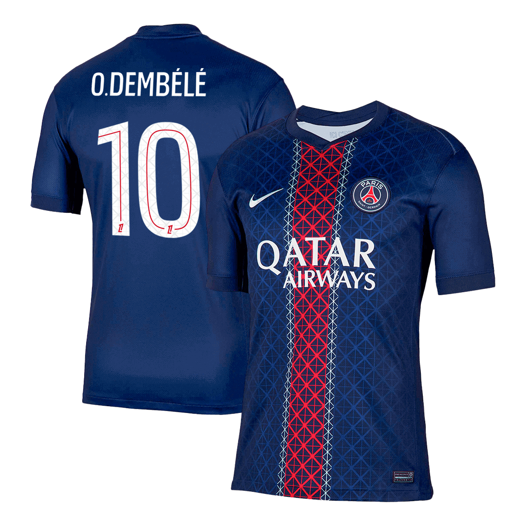 O.DEMBÉLÉ #10 PSG Home Soccer Jersey 2025/26 Navy