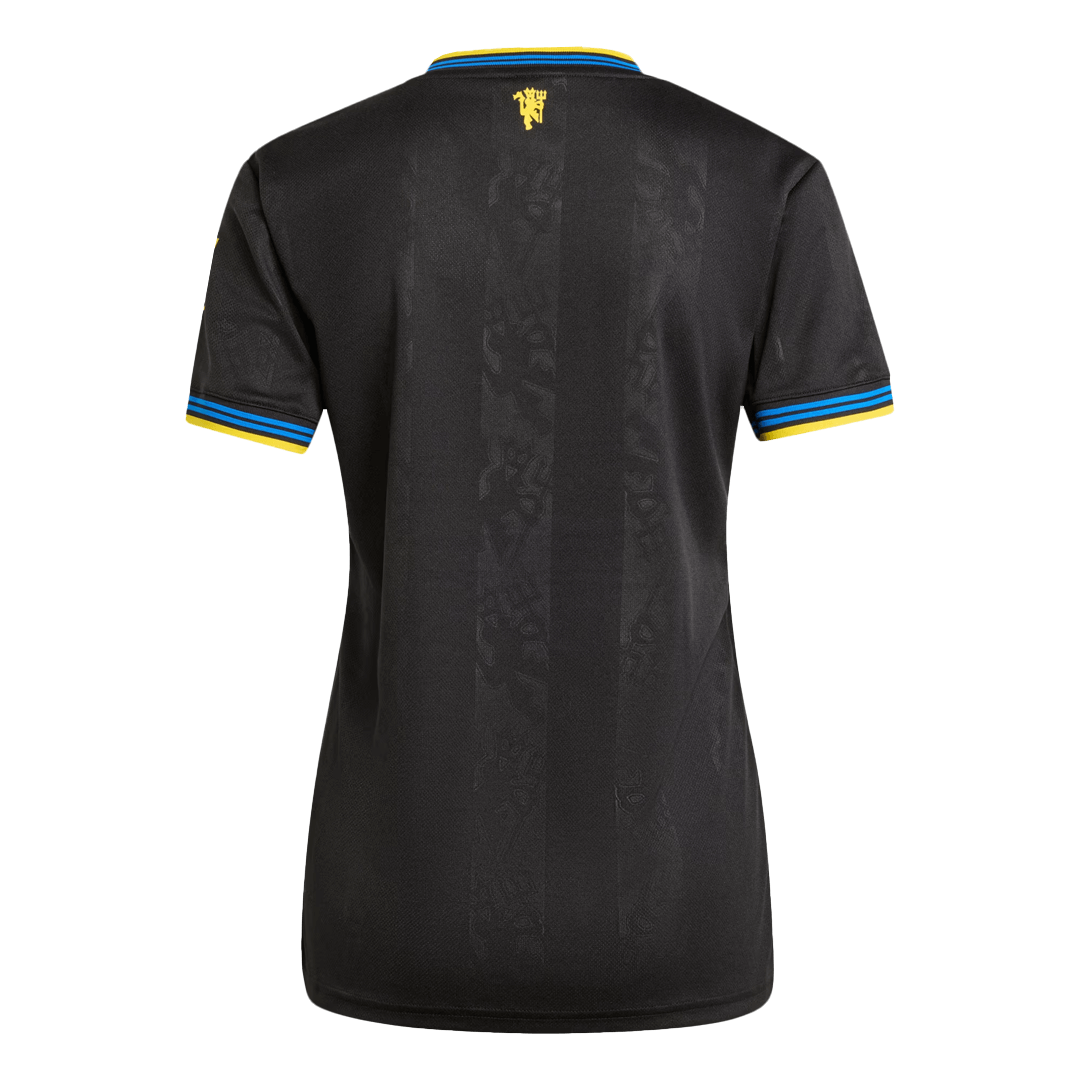 Women's Manchester United Third Away Soccer Jersey 2025/26 Black