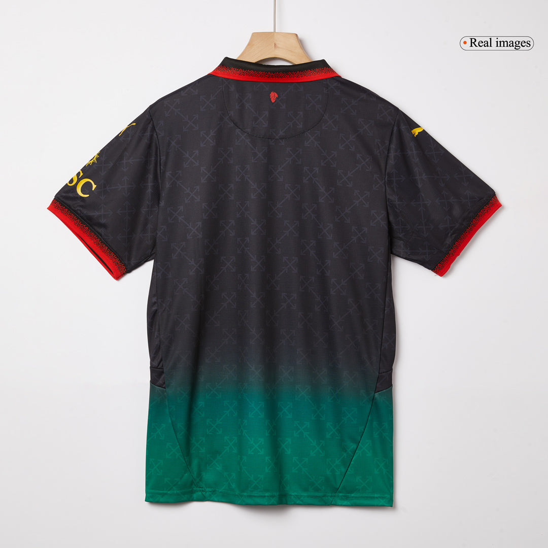 AC Milan Fourth Away Soccer Jersey Kit(Jersey+Shorts) 2024/25 Green&Black
