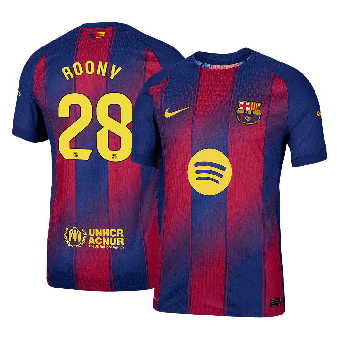 Authentic ROONY #28 Barcelona Home Soccer Jersey 2025/26