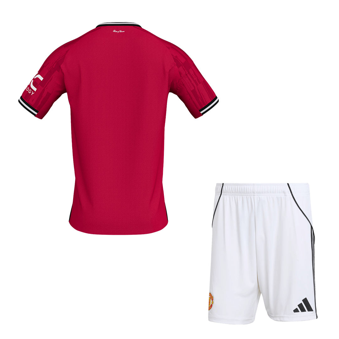 Manchester United Home Soccer Jersey Kit(Jersey+Shorts) 2025/26 Red