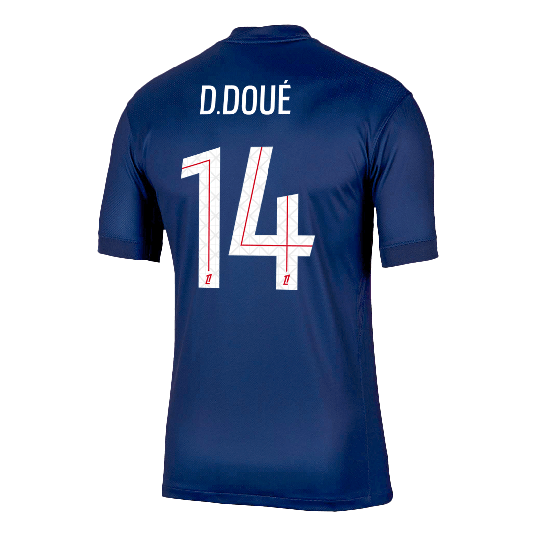 D.DOUÉ #14 PSG Home Soccer Jersey 2025/26 Navy