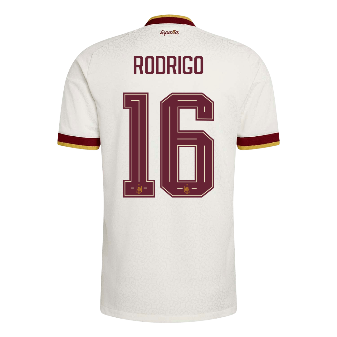 Authentic RODRIGO #16 Spain Away Soccer Jersey 2026