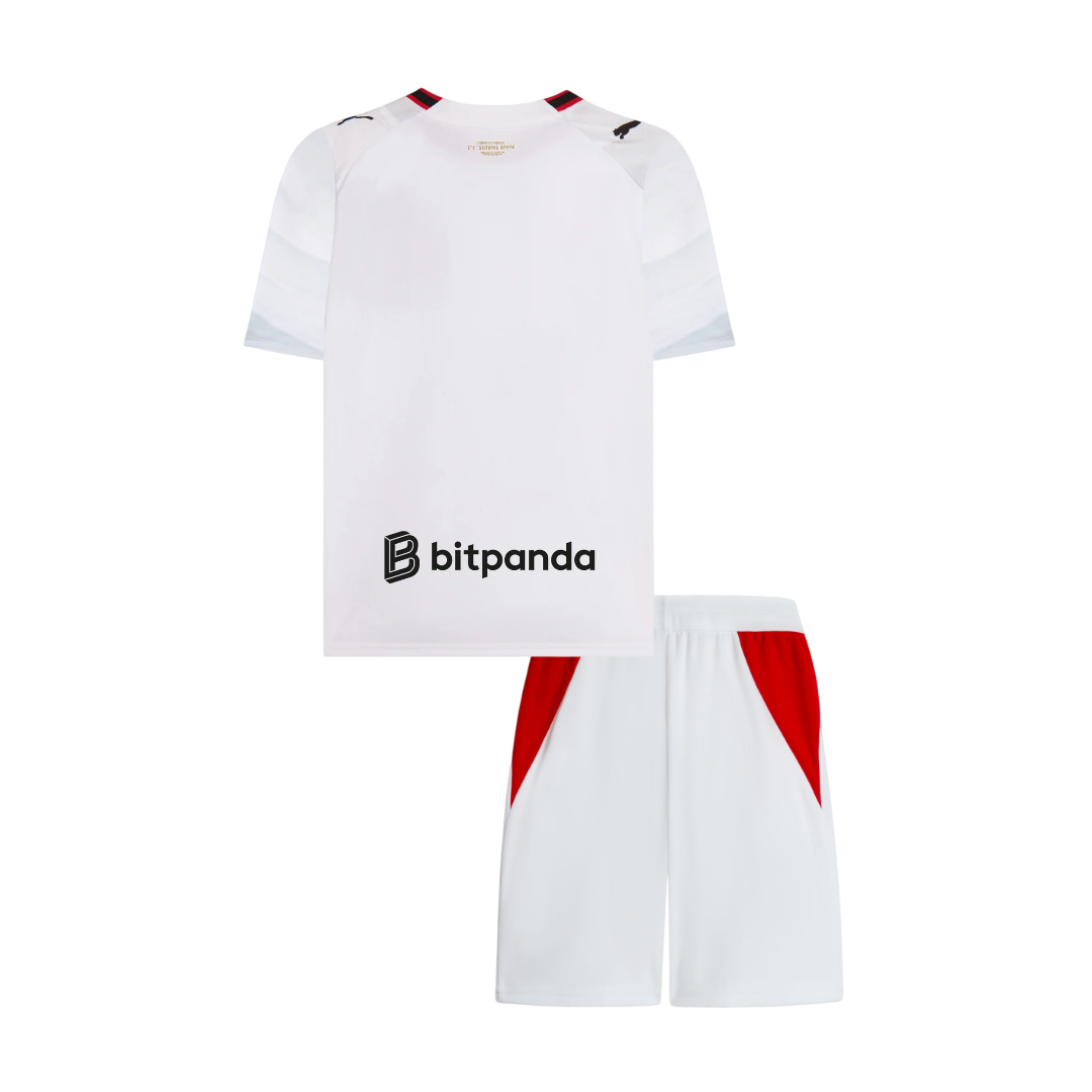 Kids AC Milan Away Soccer Jersey Kit (Jersey+Shorts) 2026/27 White