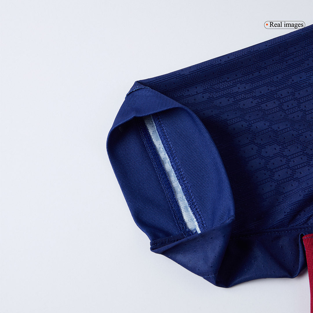 AuthenticF.DE JONG #21 Barcelona Home Soccer Jersey 2025/26 Red&Blue