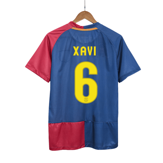 Retro XAVI #6 2008/09 Barcelona Home Soccer Jersey