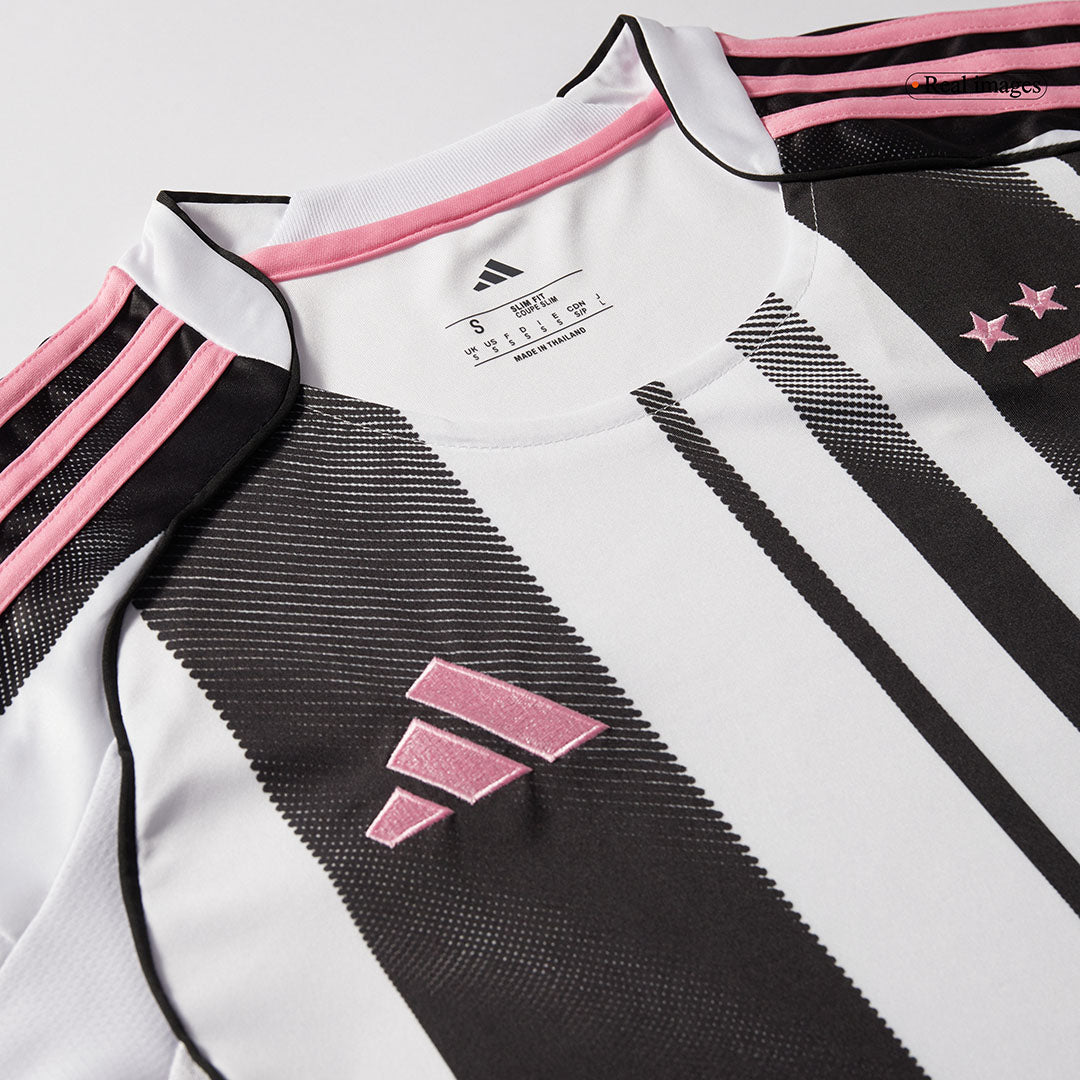 Juventus Home Soccer Jersey Kit(Jersey+Shorts) 2025/26 Black&White