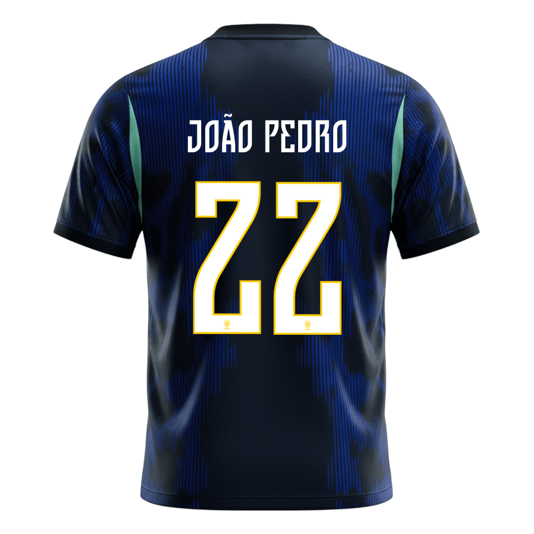 JOÃO PEDRO #22 Brazil Away Soccer Jersey World Cup 2026 Navy