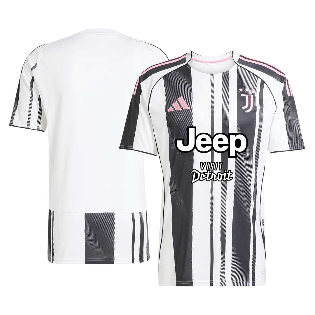 Juventus Home Soccer Jersey Kit(Jersey+Shorts) 2025/26 Black&White