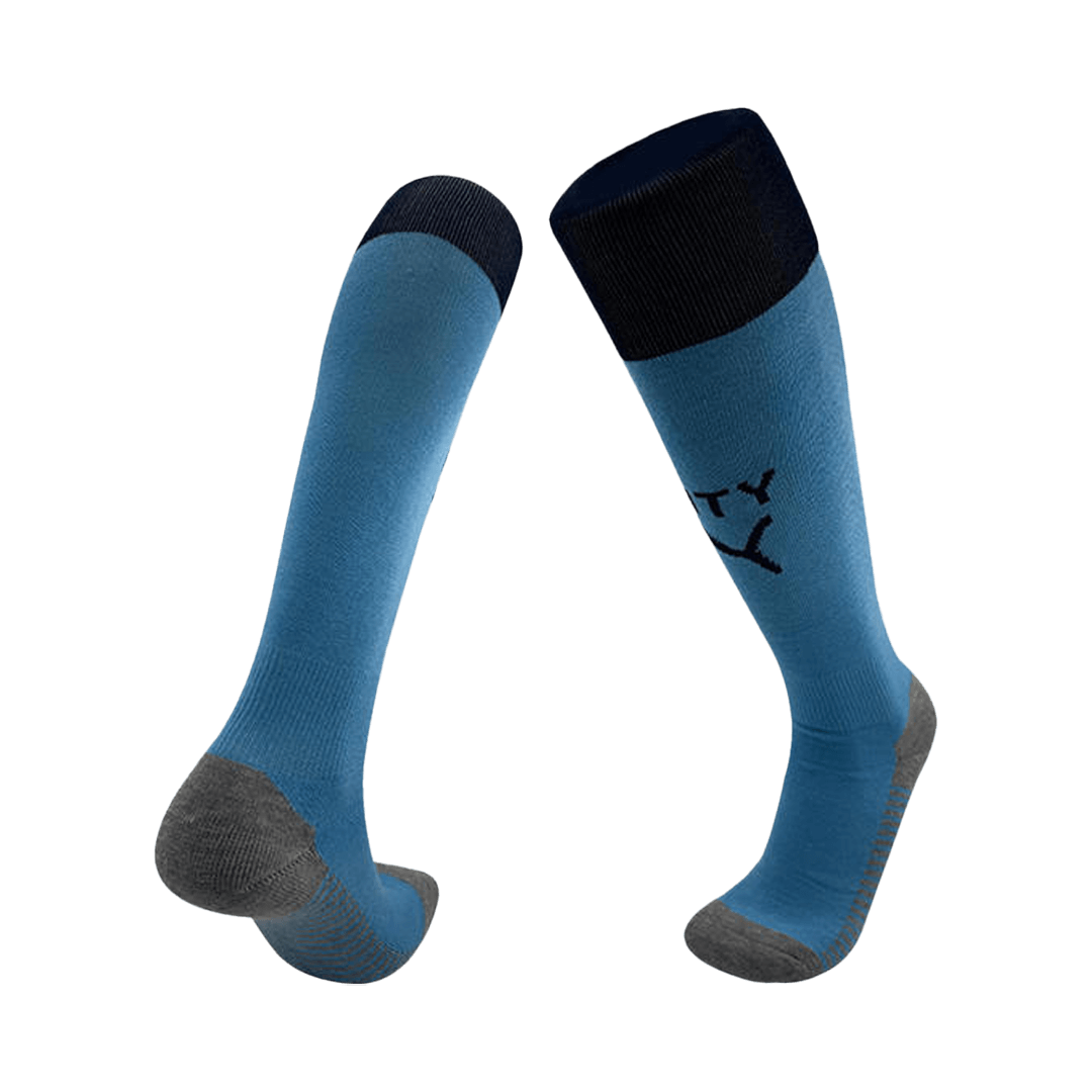 Kid's 25/26 Manchester City Home Socks Blue
