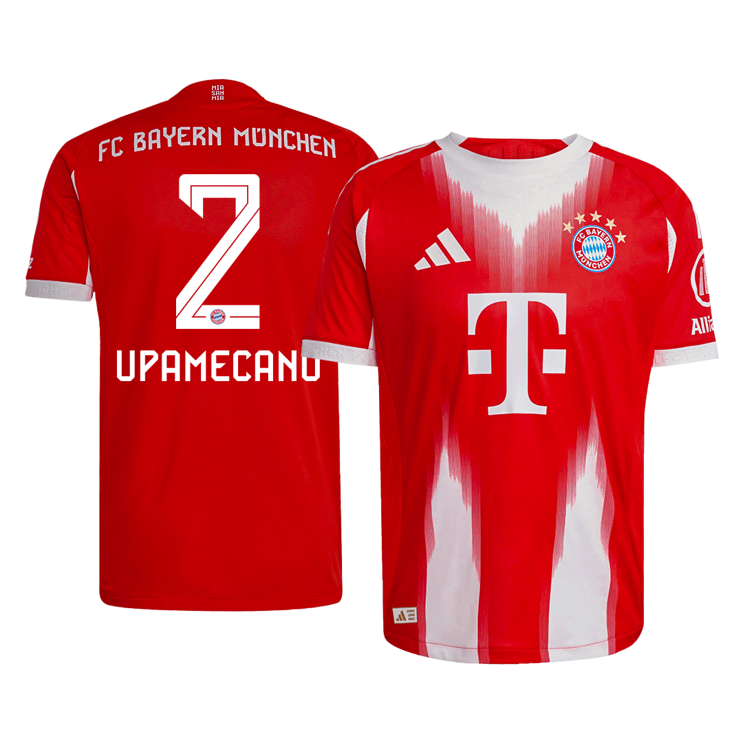 Authentic UPAMECANO #2 Bayern Munich Home Soccer Jersey 2025/26