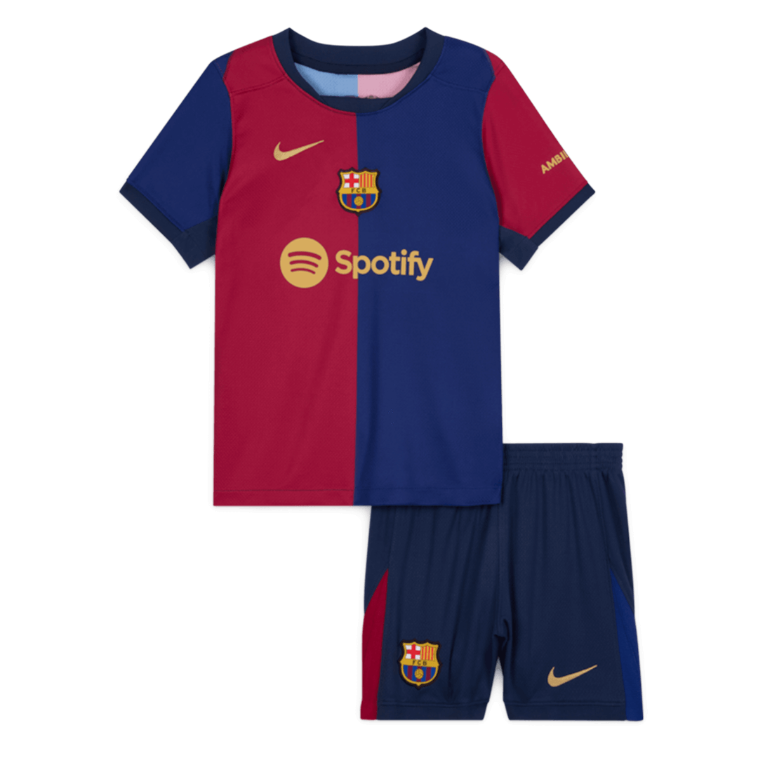 Kid's Barcelona Home Soccer Jersey Kit(Jersey+Shorts) 2024/25