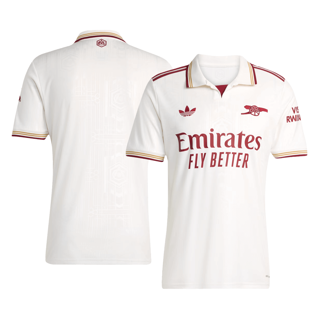 Arsenal Third Away Soccer Jersey 2025/26 White