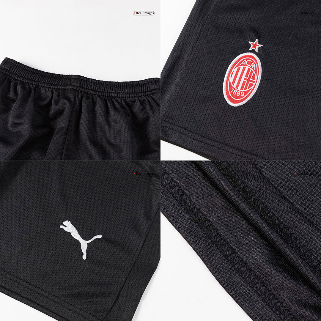 Kid's AC Milan Home Soccer Jersey Kit(Jersey+Shorts+Socks) 2025/26 Red&Black