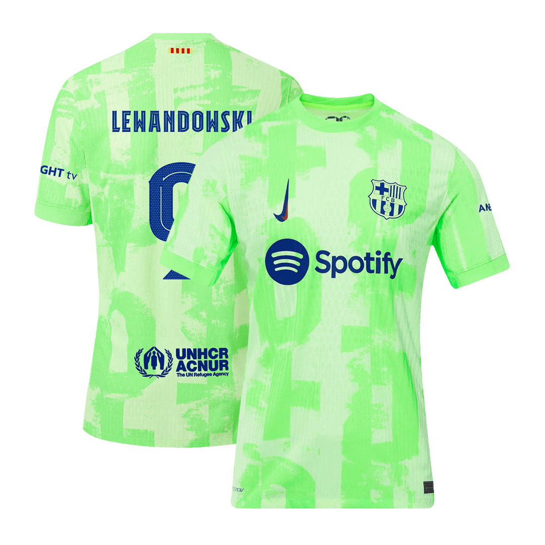 Authentic LEWANDOWSKI #9 Barcelona Third Away Soccer Jersey 2024/25 - UCL