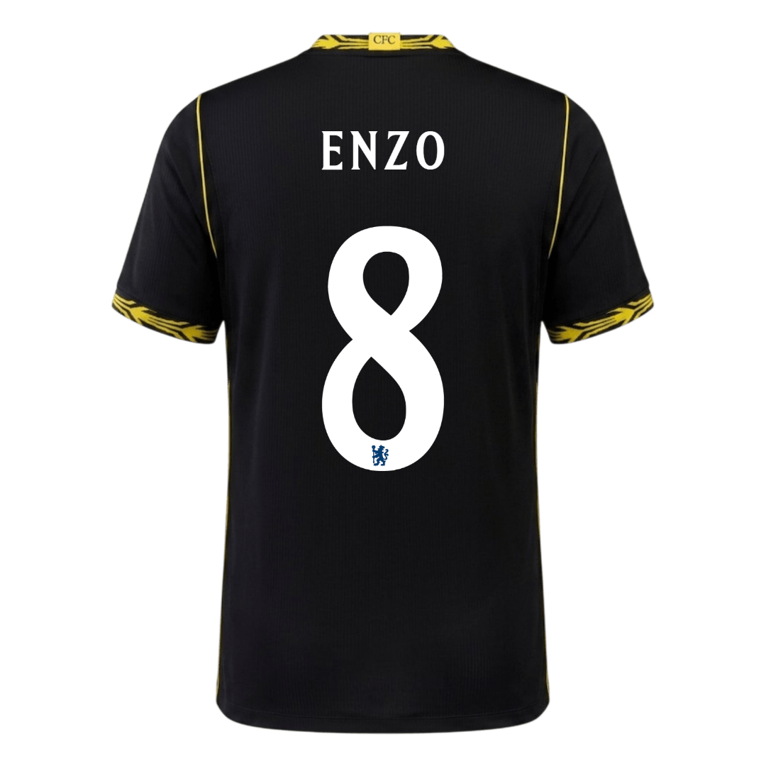 ENZO #8 Chelsea Away Soccer Jersey 2026/27 Black - Cup Printing
