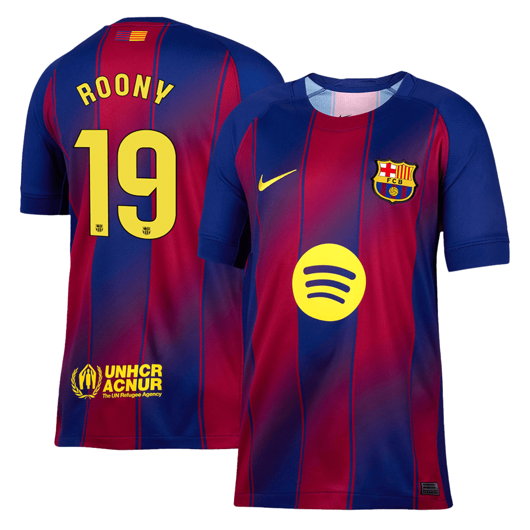 ROONY #19 Barcelona Home Soccer Jersey 2025/26 Red&Blue