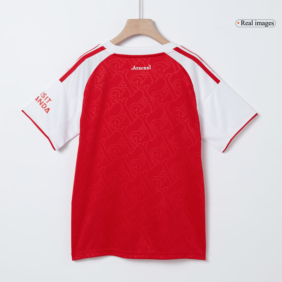 Kid's Arsenal Home Soccer Jersey Kit(Jersey+Shorts+Socks) 2025/26 Red