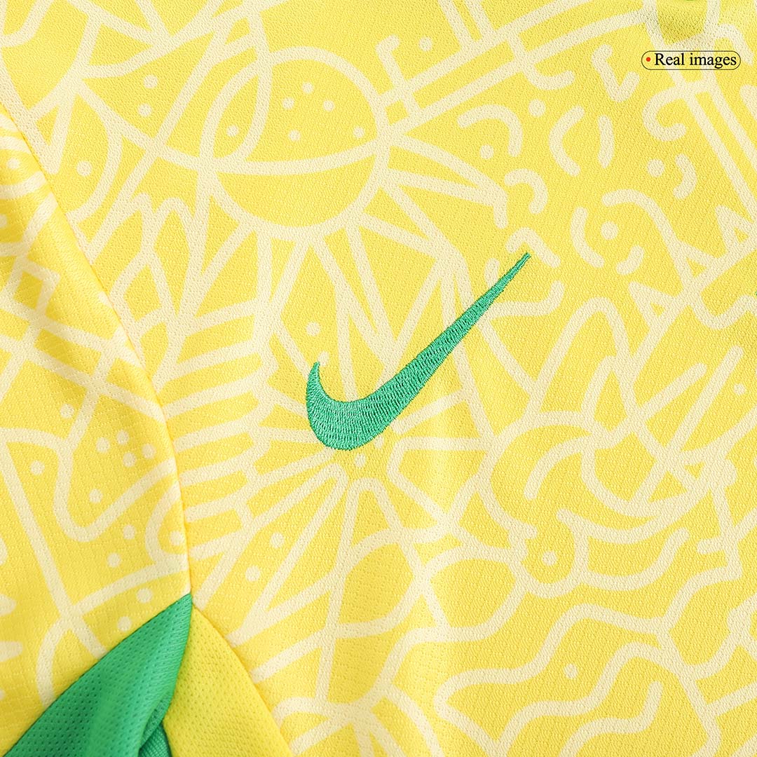 Kid's Brazil Home Soccer Jersey Kit(Jersey+Shorts+Socks) Copa America 2024