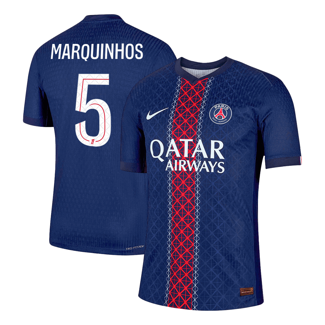 Authentic MARQUINHOS #5 PSG Home Soccer Jersey 2025/26 Navy