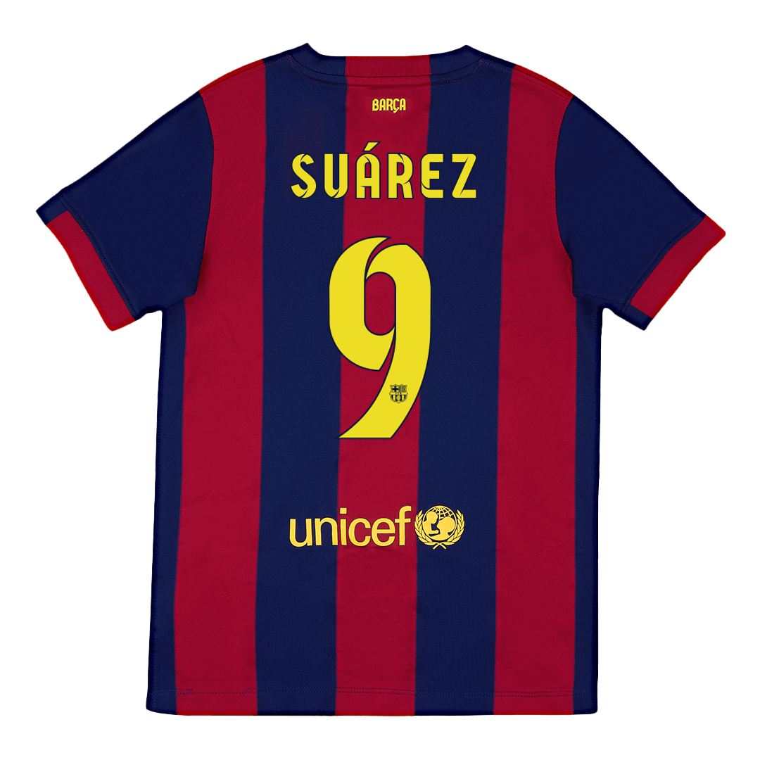 Retro SUÁREZ #9 2014/15 Barcelona Home Soccer Jersey