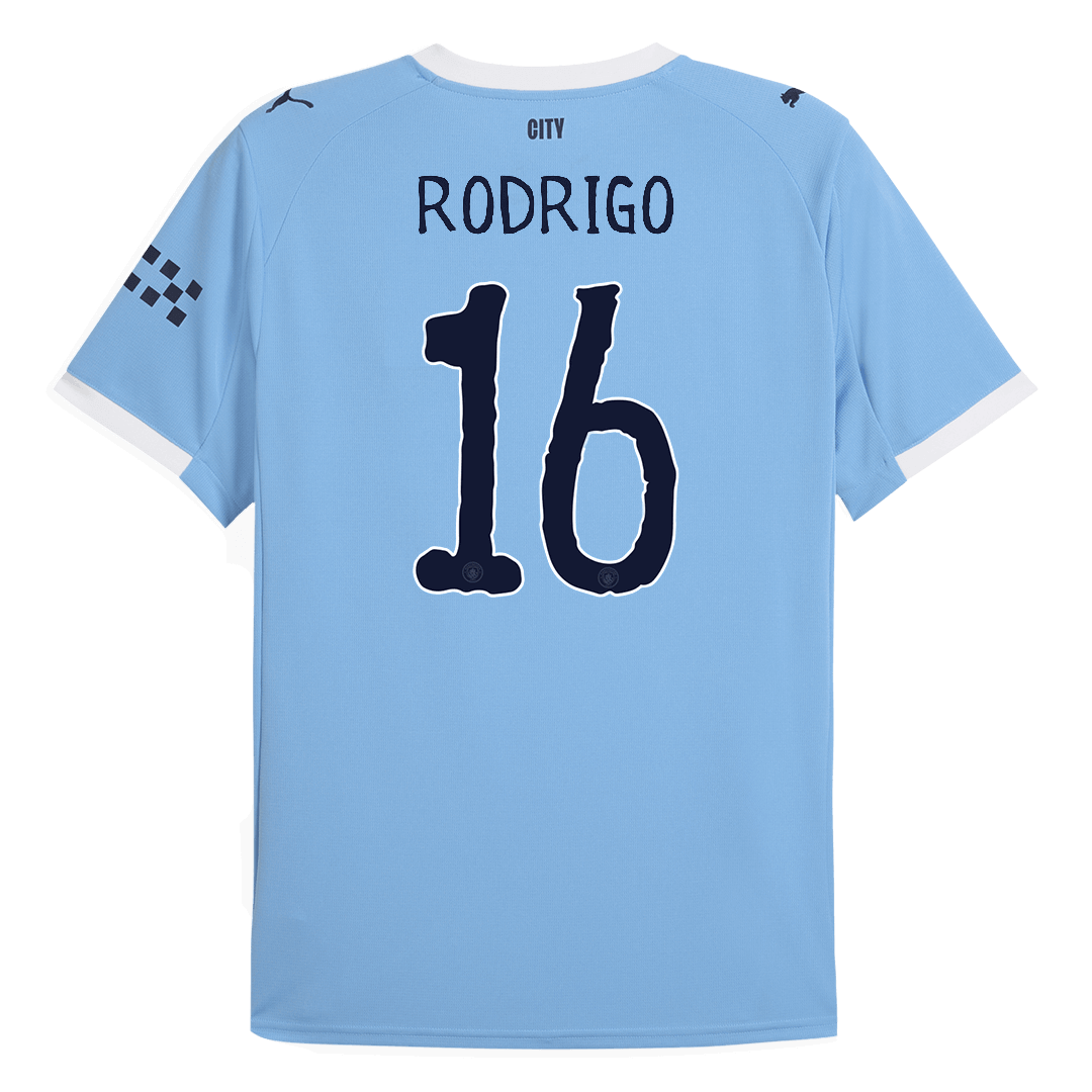 RODRIGO #16 Manchester City Home Soccer Jersey 2025/26 Blue - Club World Cup