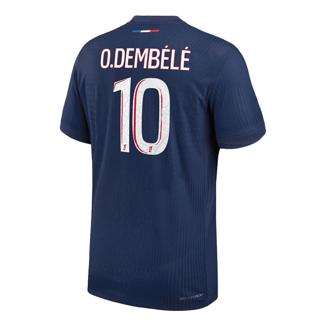 O.DEMBÉLÉ #10 Authentic PSG Home Soccer Jersey 2024/25 Navy